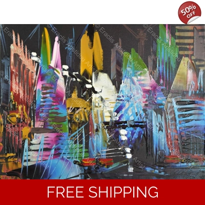 City of London Abstract Painting 050